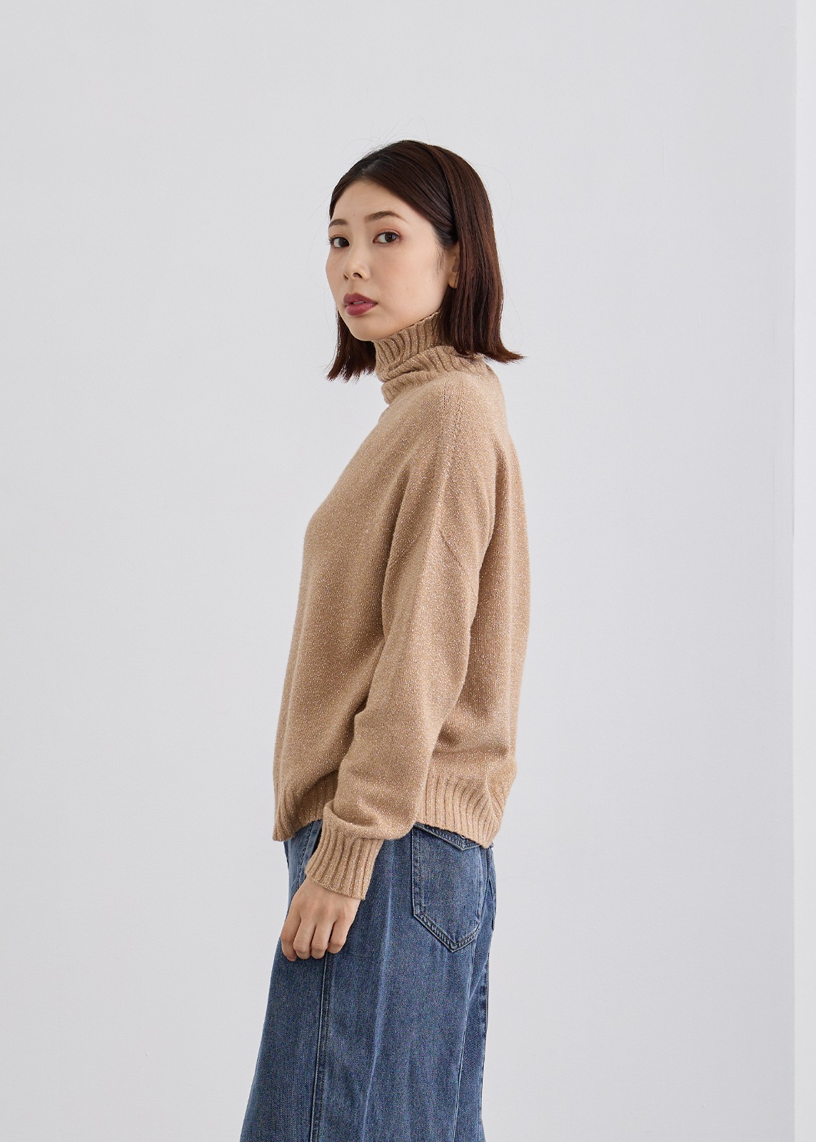 【Femicite】イタリー製 シルキー ラメ ニット