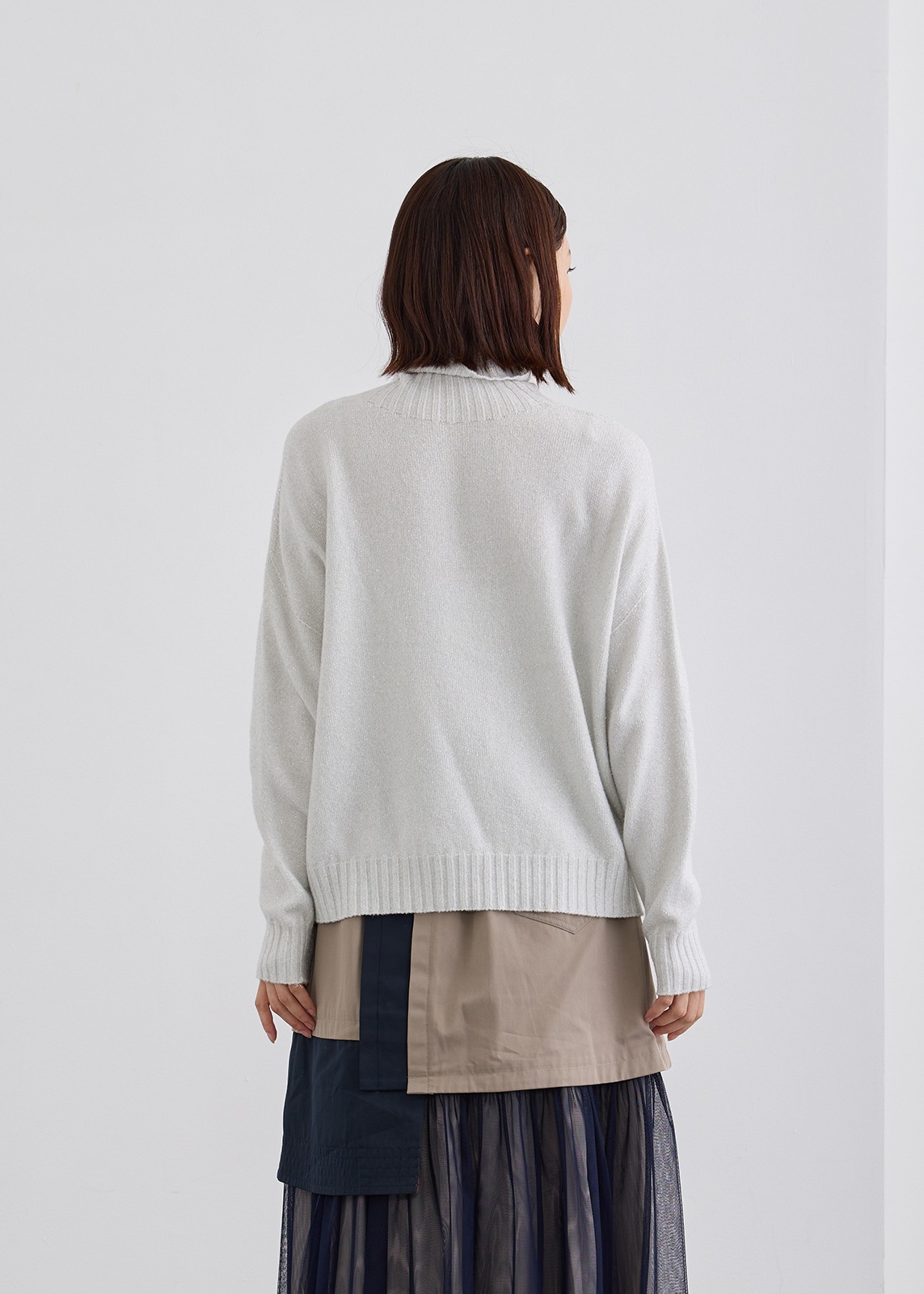 【Femicite】イタリー製 シルキー ラメ ニット