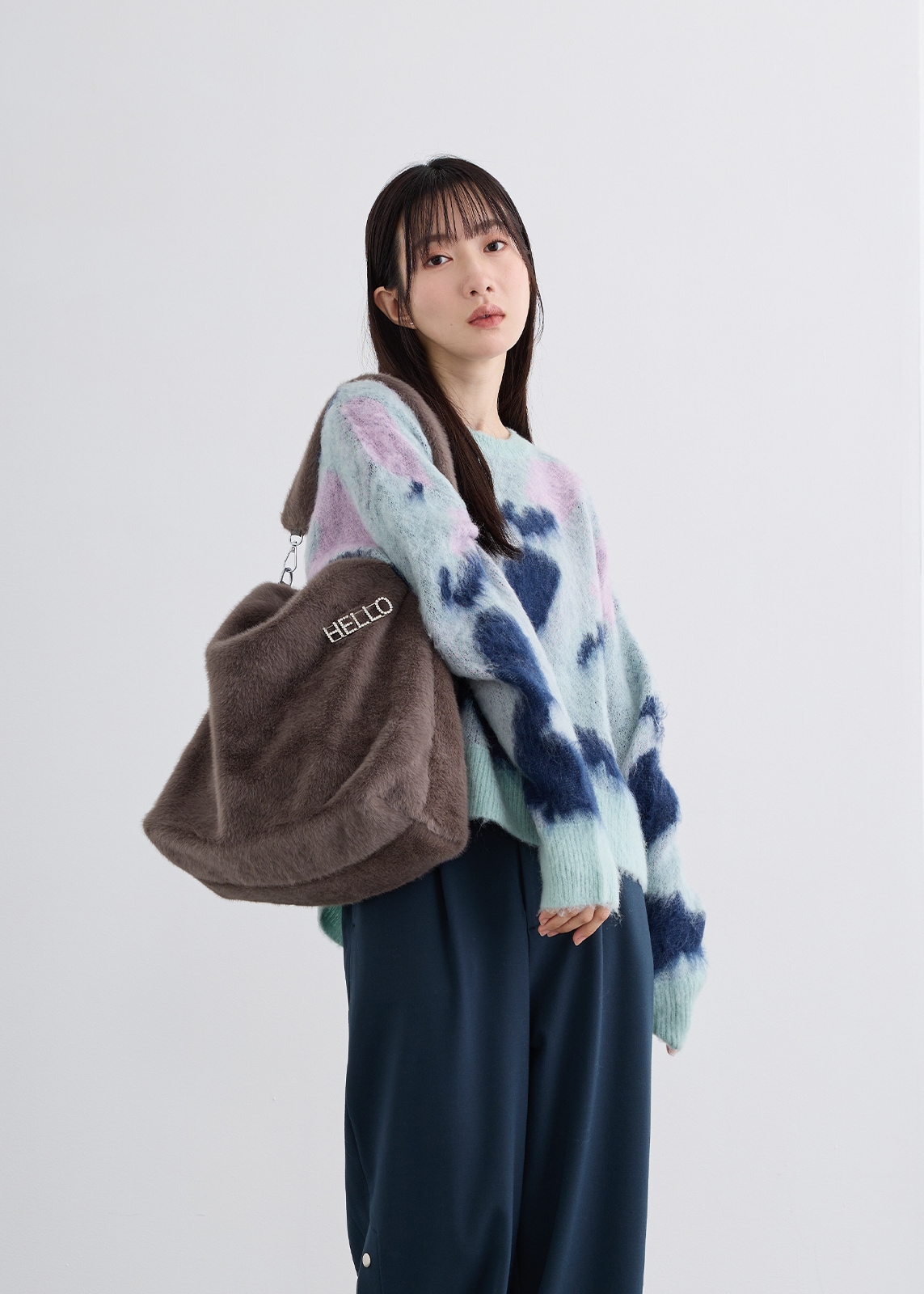 【PLUS an】エコ ファー バッグ