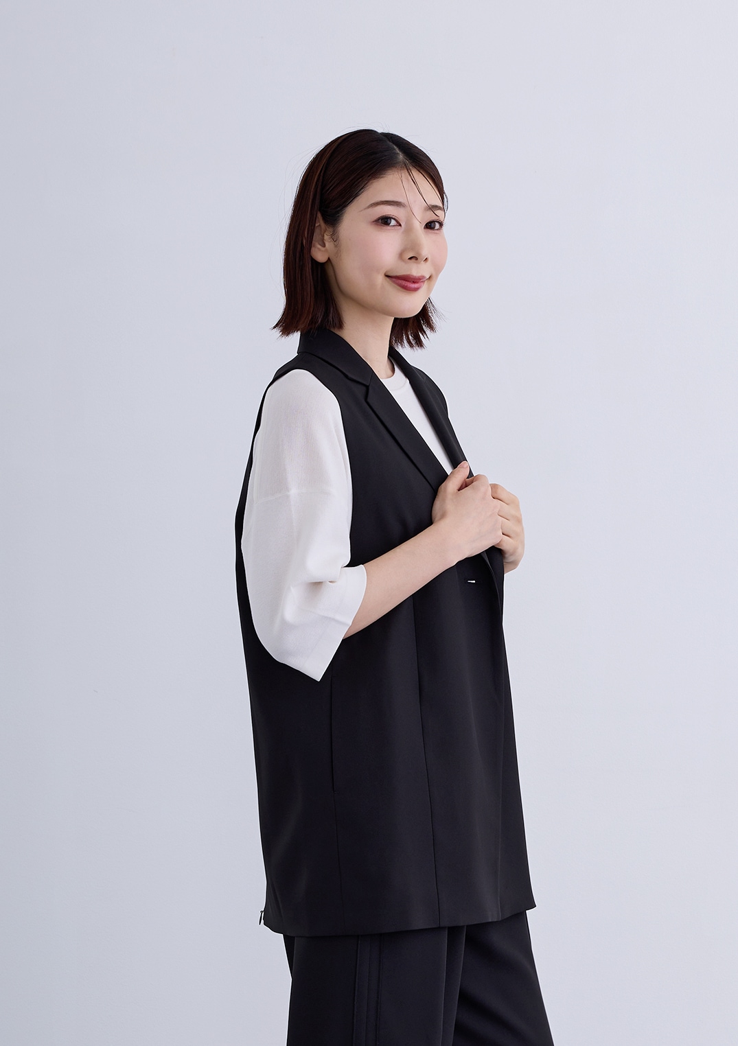 【KOOS】バック ZIP テーラード ジレ