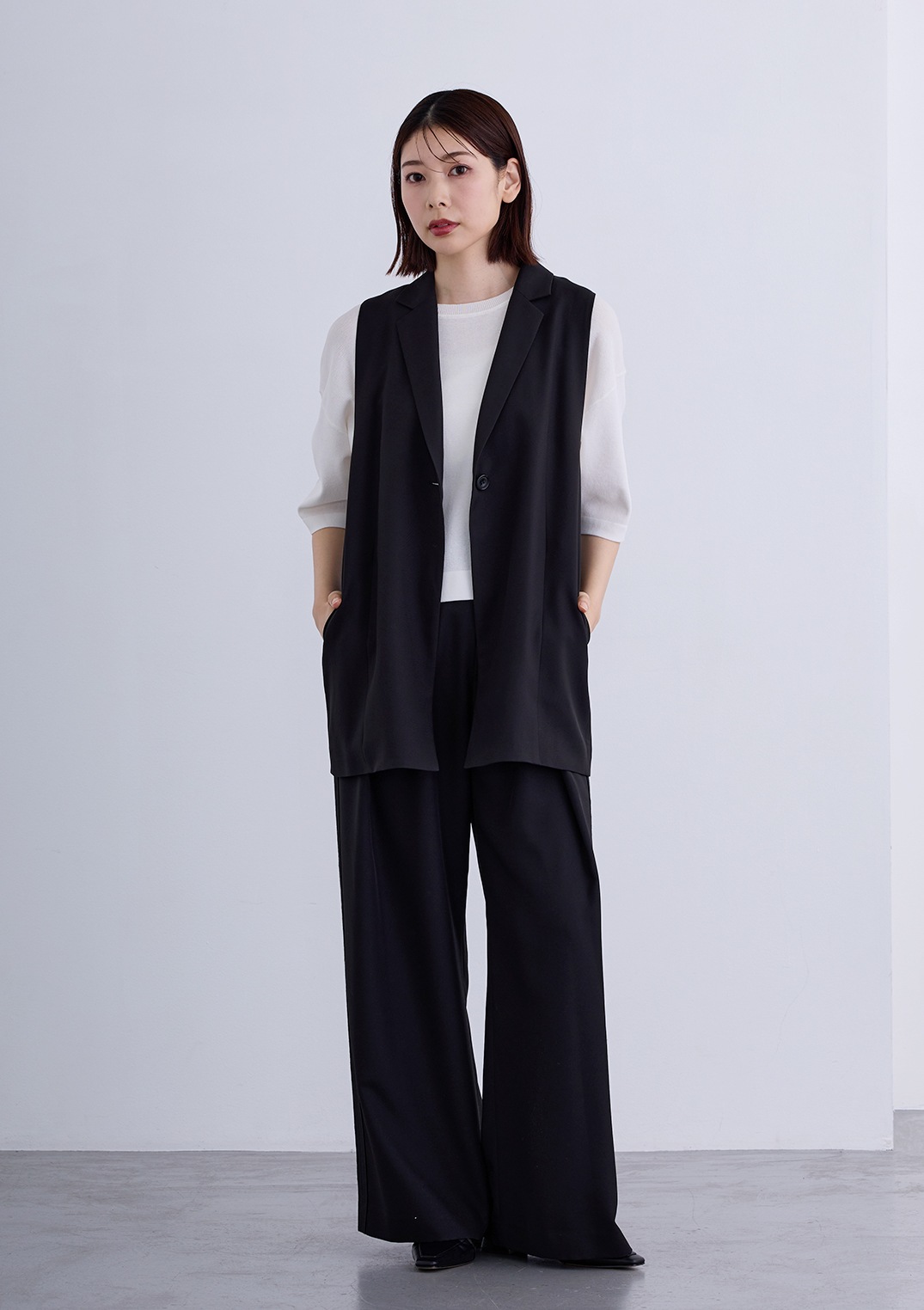【KOOS】バック ZIP テーラード ジレ