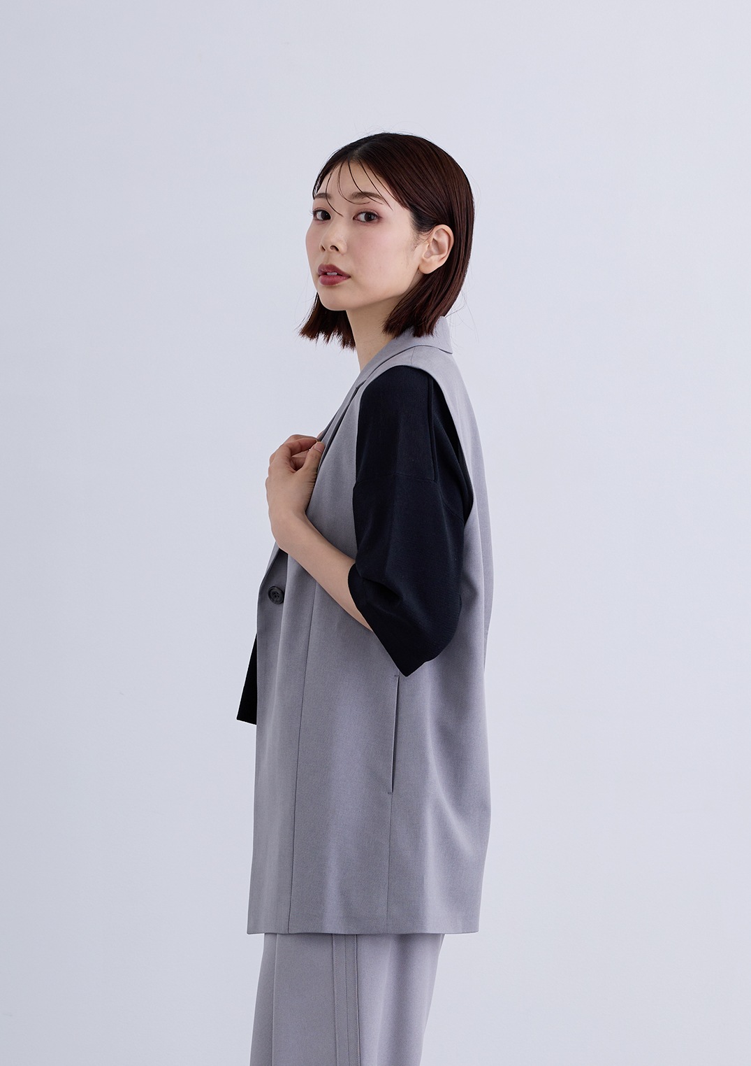 【KOOS】バック ZIP テーラード ジレ
