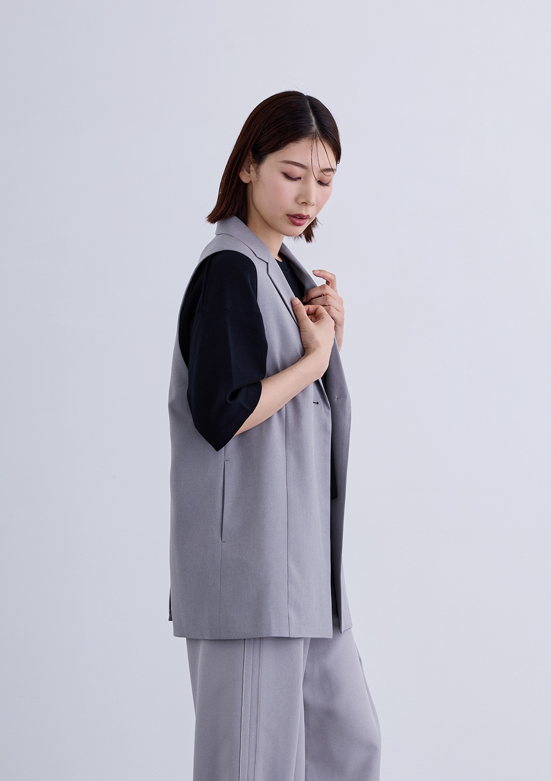 【KOOS】バック ZIP テーラード ジレ