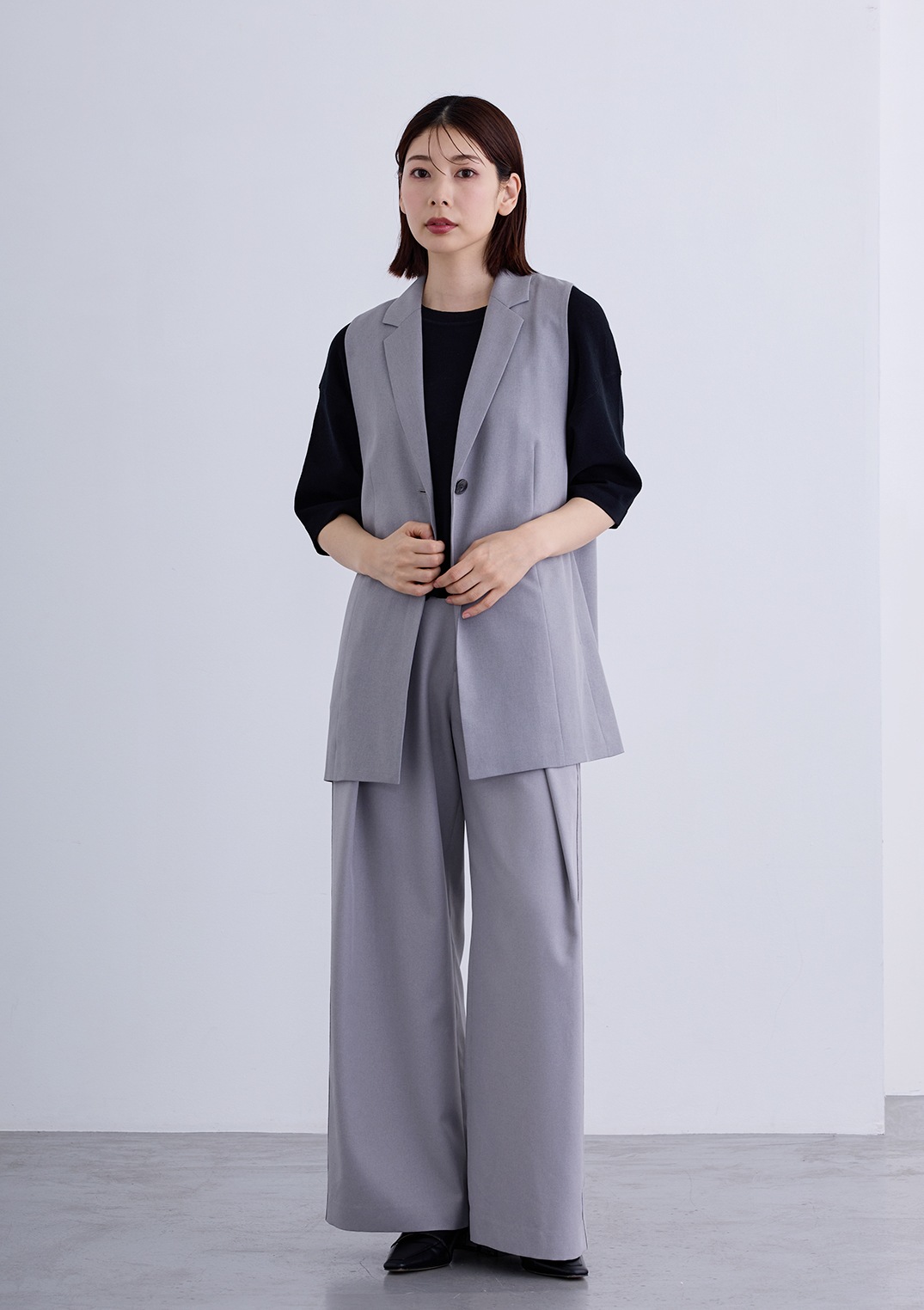 【KOOS】バック ZIP テーラード ジレ