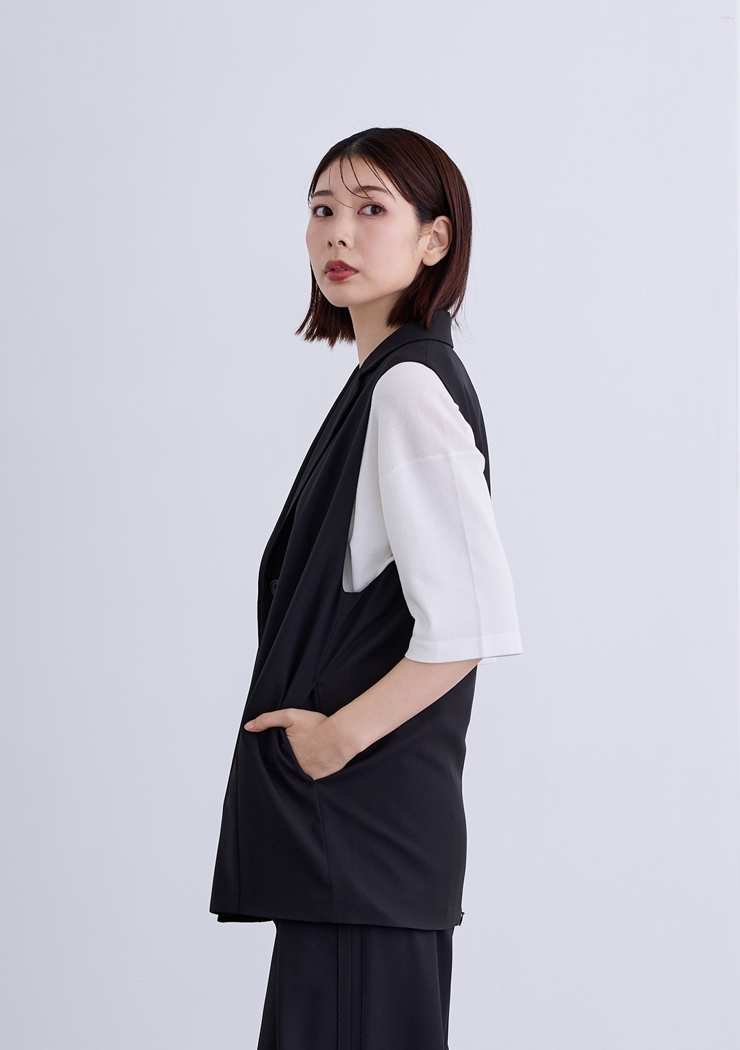 【KOOS】バック ZIP テーラード ジレ