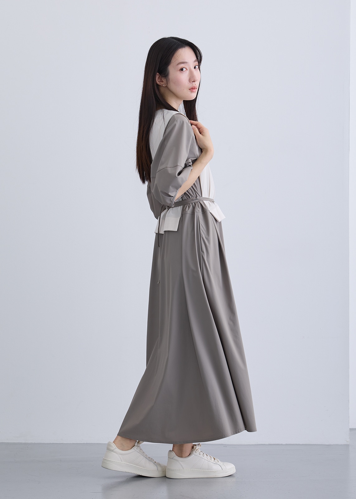 【Femicite】 ベスト レイヤード風 ワンピース