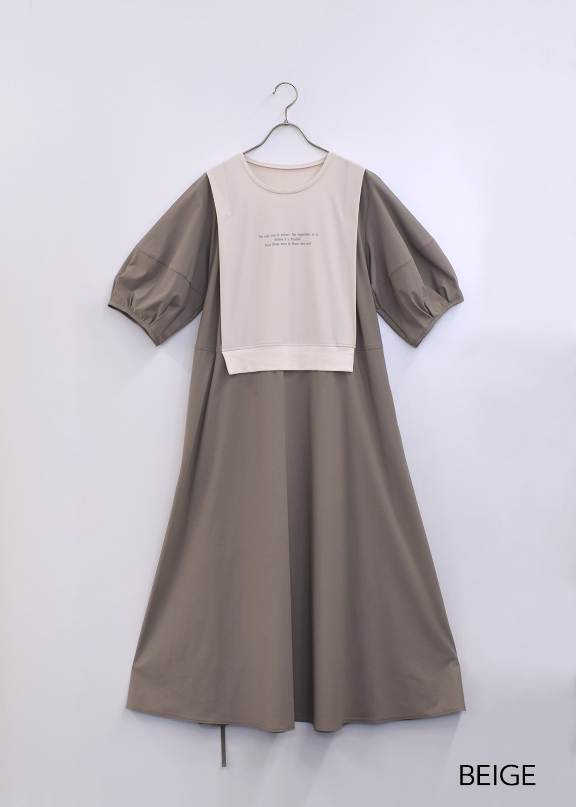 【Femicite】 ベスト レイヤード風 ワンピース