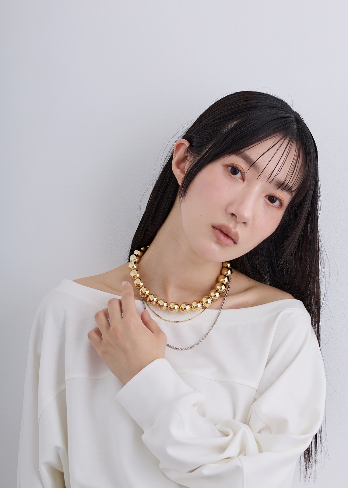 【Sea`ds Mara】メタリック ボール ネックレス