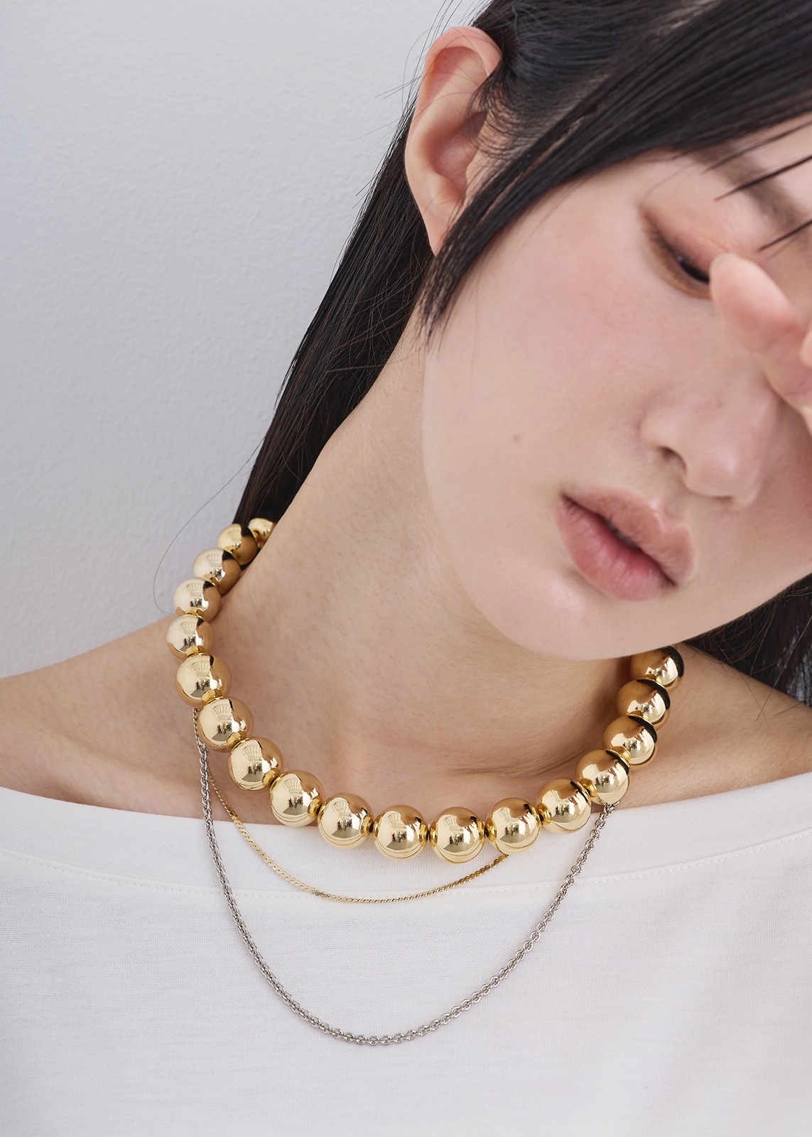 【Sea`ds Mara】メタリック ボール ネックレス