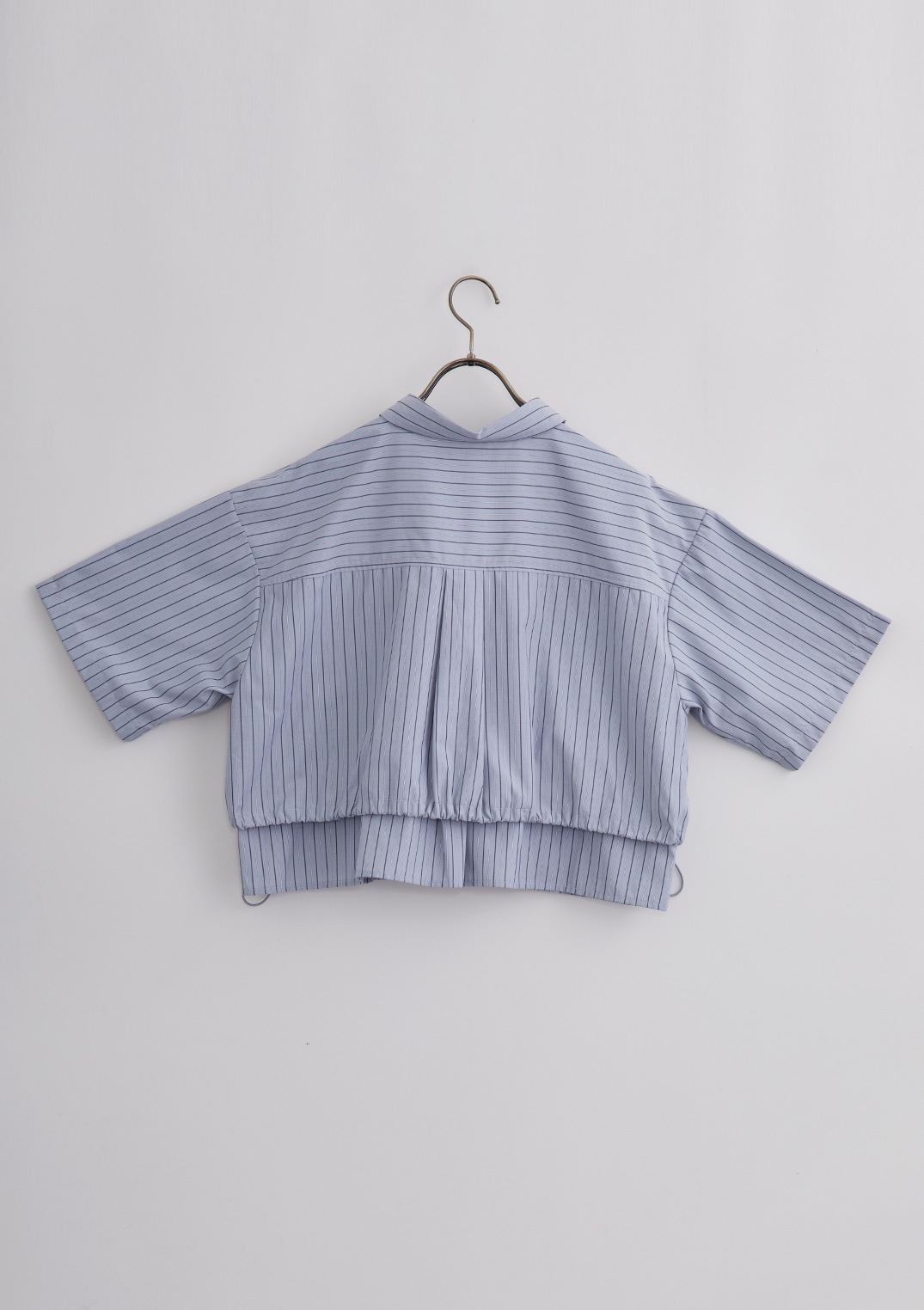【SUMMER SALE】【neuf cent neuf】ストライプ クロップド レイヤード シャツ