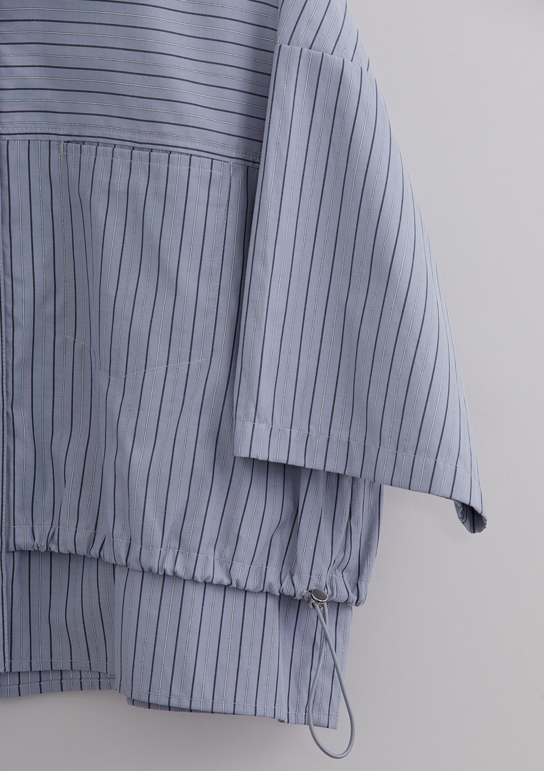 【SUMMER SALE】【neuf cent neuf】ストライプ クロップド レイヤード シャツ