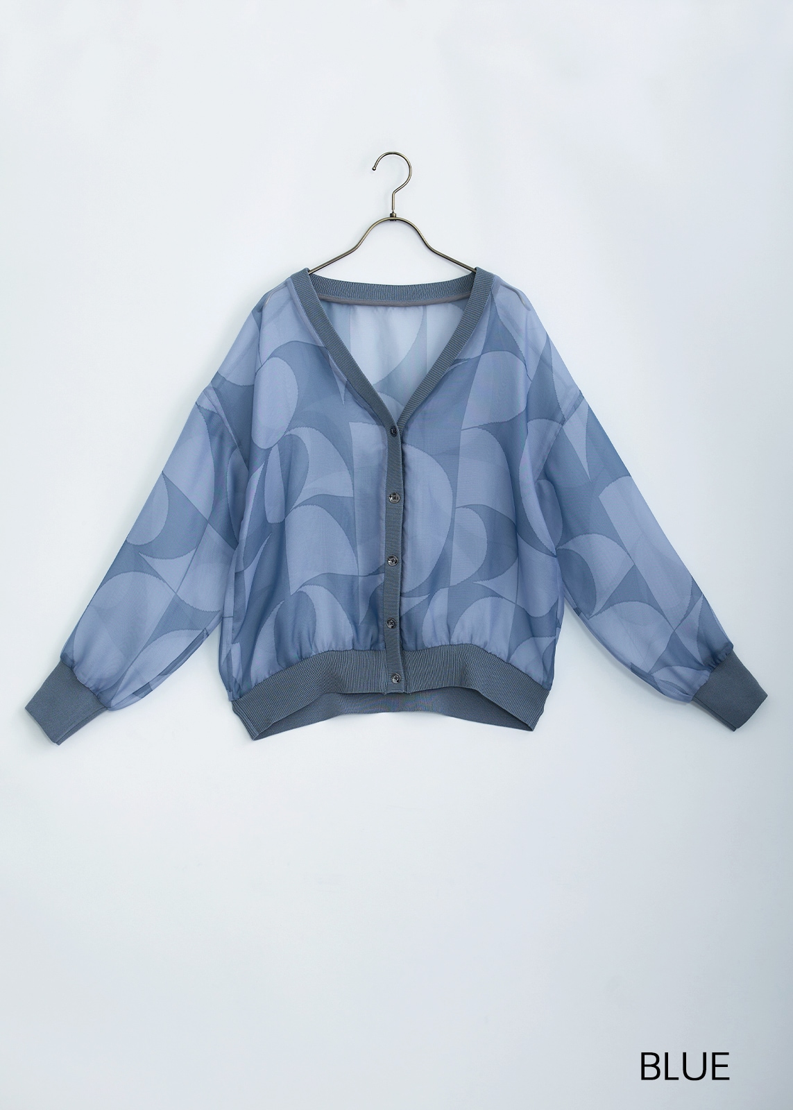 【neuf cent neuf】ジオメトリック プリント カーディガン