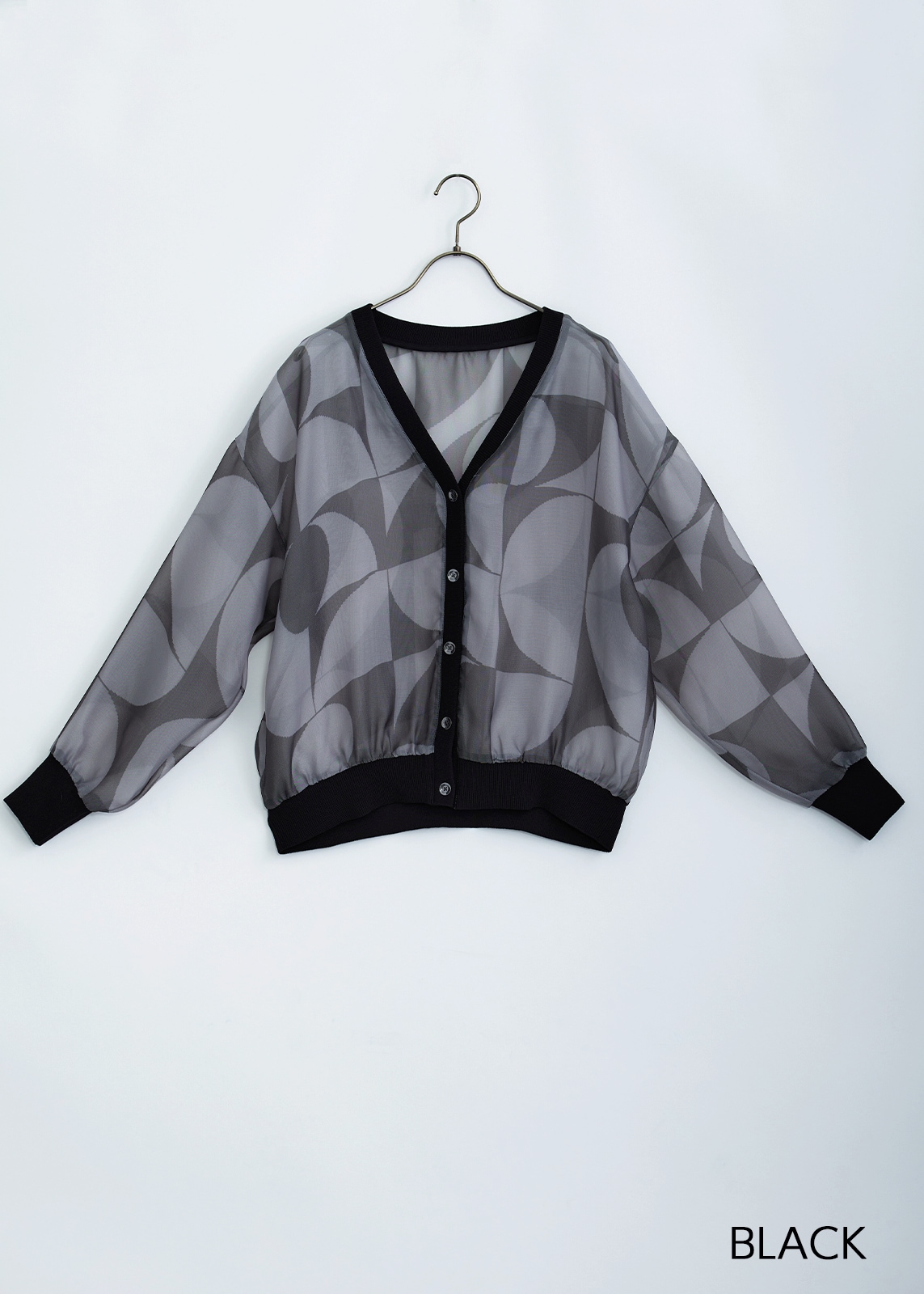 【neuf cent neuf】ジオメトリック プリント カーディガン