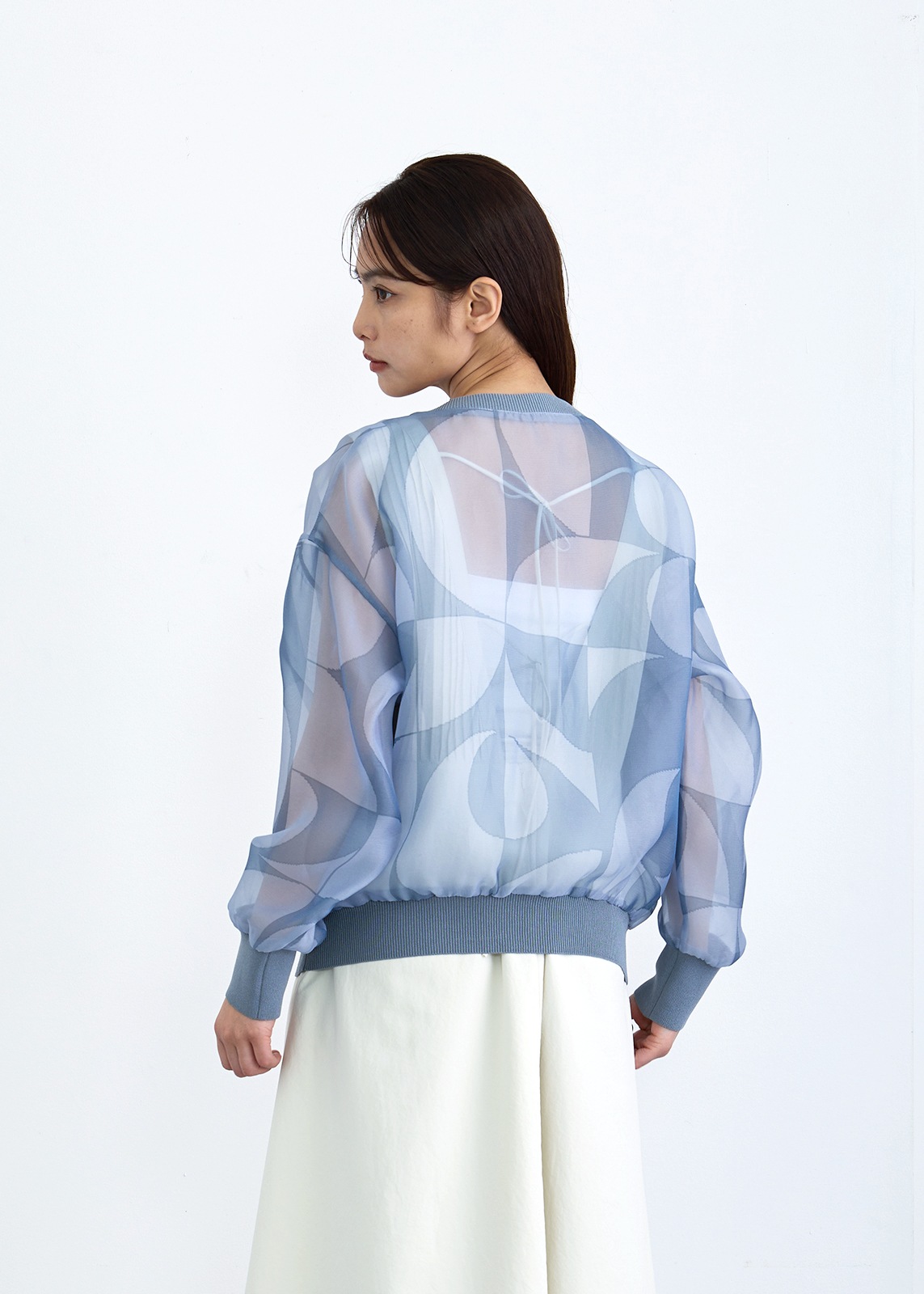 【neuf cent neuf】ジオメトリック プリント カーディガン