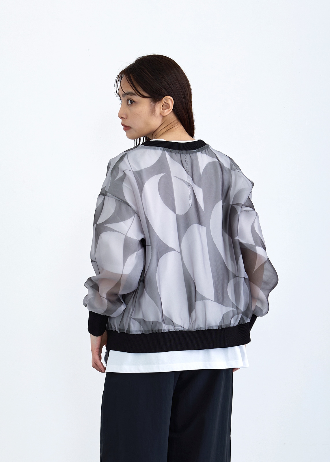 【neuf cent neuf】ジオメトリック プリント カーディガン