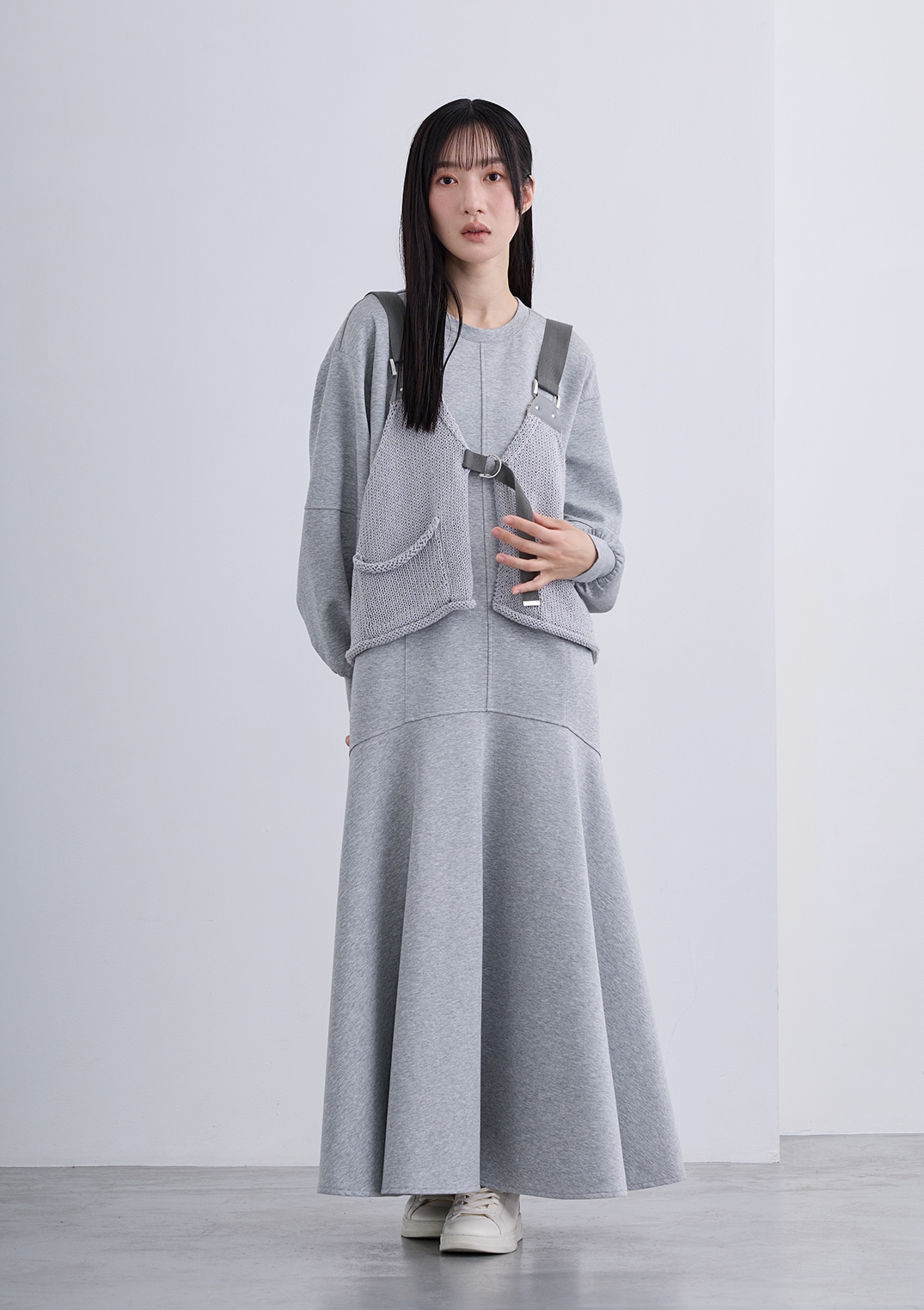 【neuf cent neuf】ジャージー ドレープ ドレス