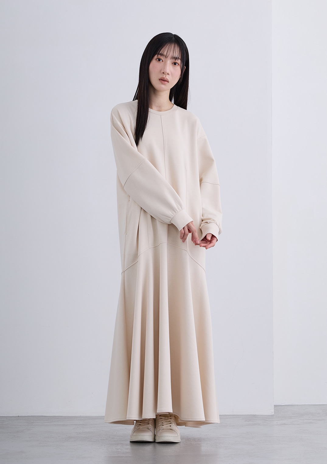 【neuf cent neuf】ジャージー ドレープ ドレス