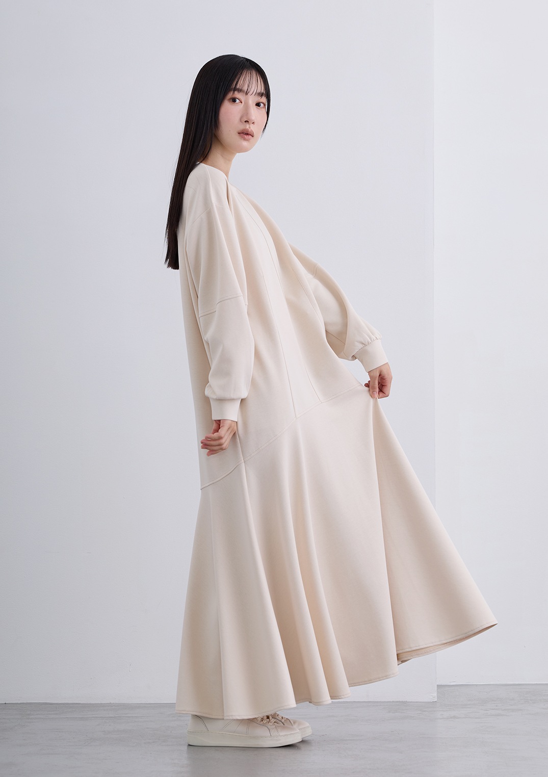 【neuf cent neuf】ジャージー ドレープ ドレス