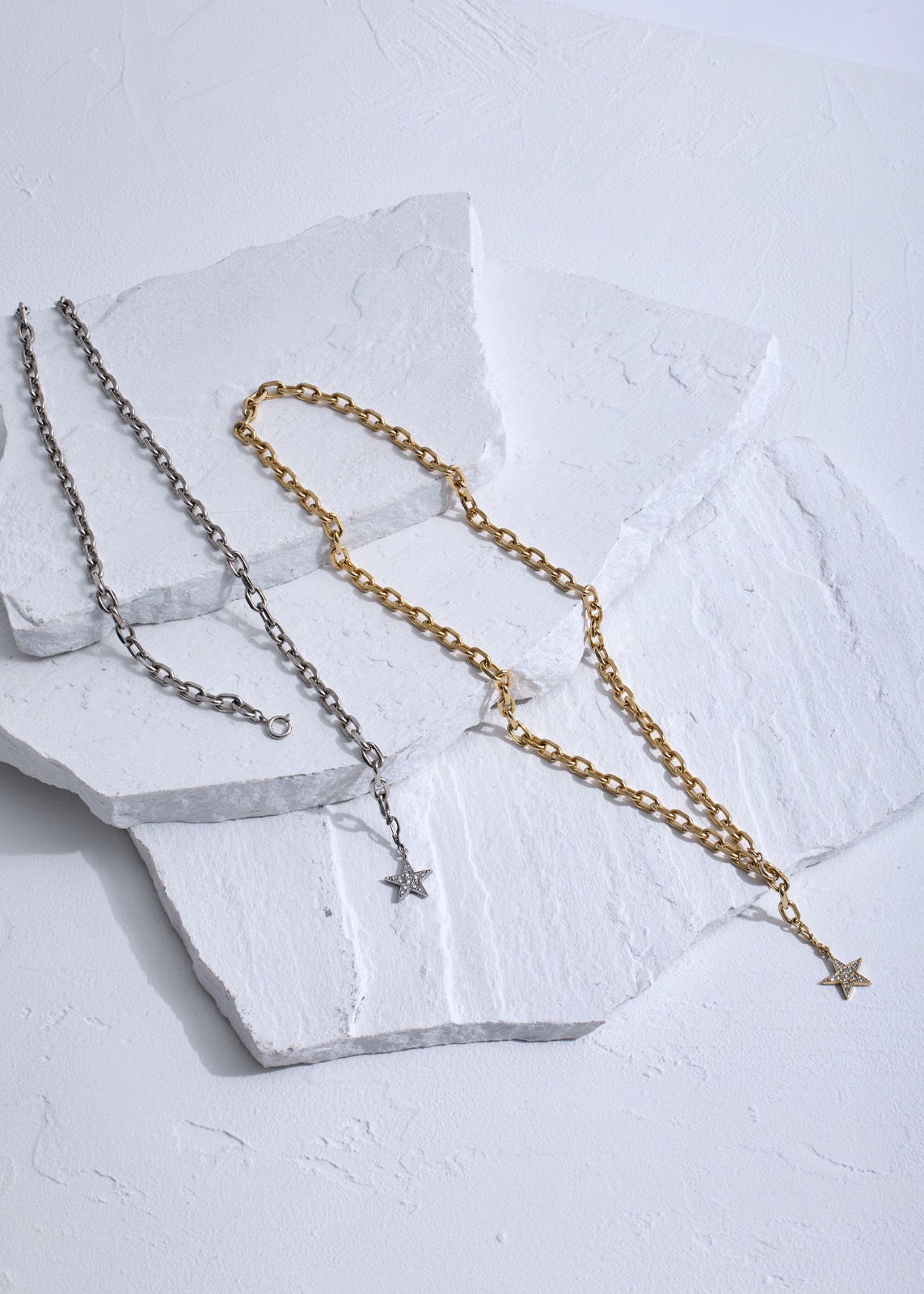 【Sea`ds Mara】 ツインクリングスターチェーンネックレス