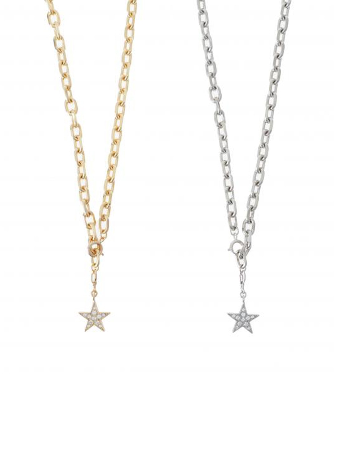 【Sea`ds Mara】 ツインクリングスターチェーンネックレス