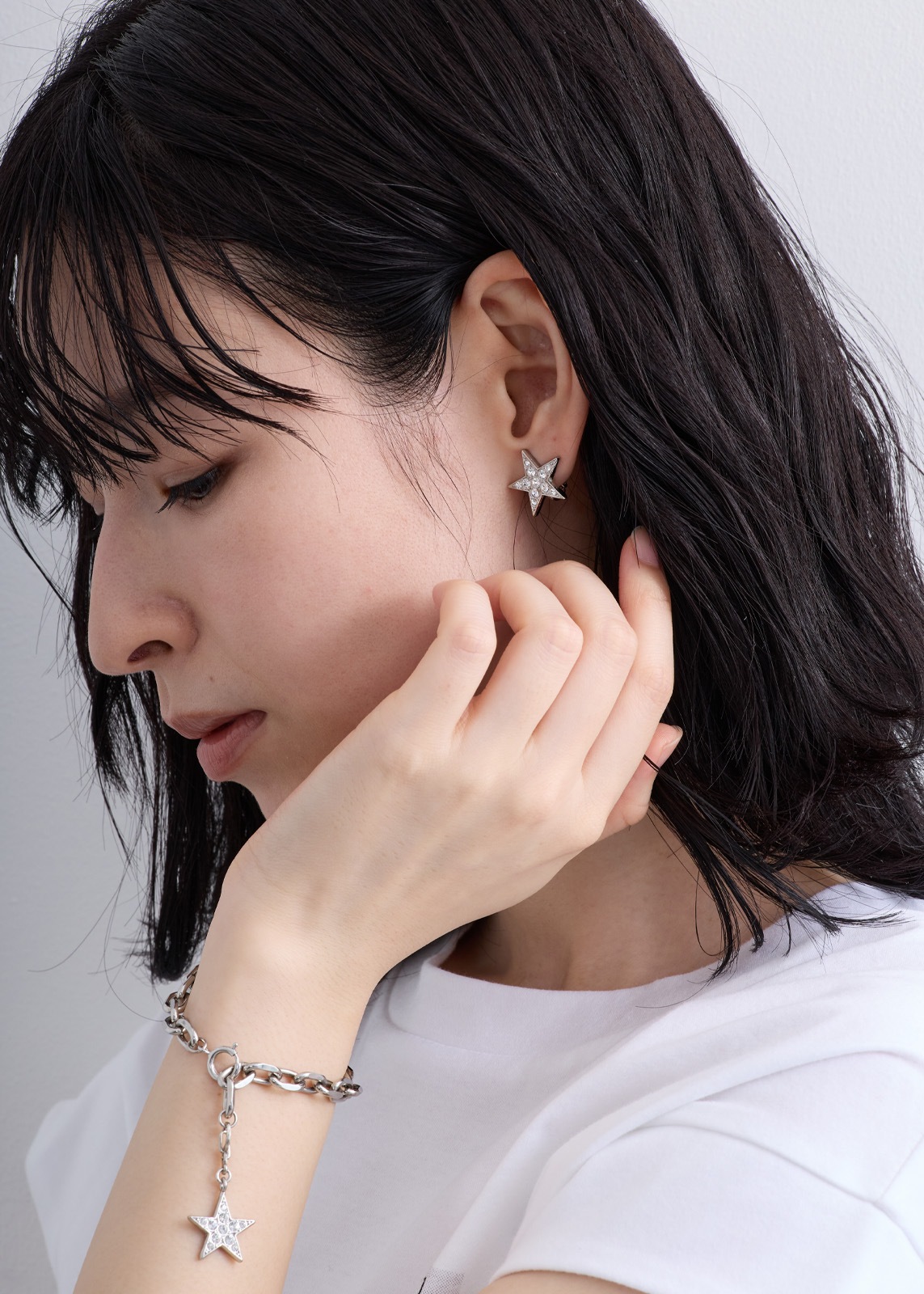 【Sea`ds Mara】 ツインクリングスターピアス