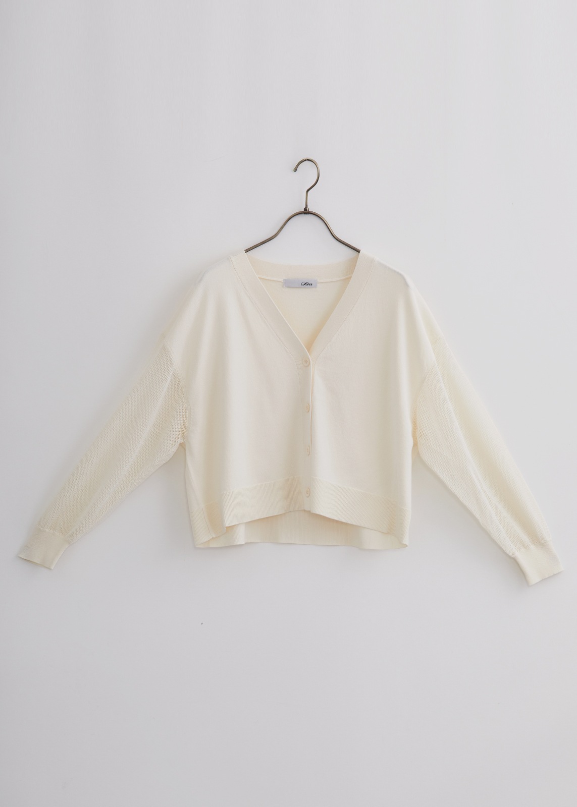【KOOS】メッシュ スリーブ カーディガン