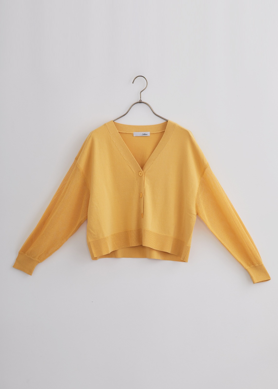 【KOOS】メッシュ スリーブ カーディガン