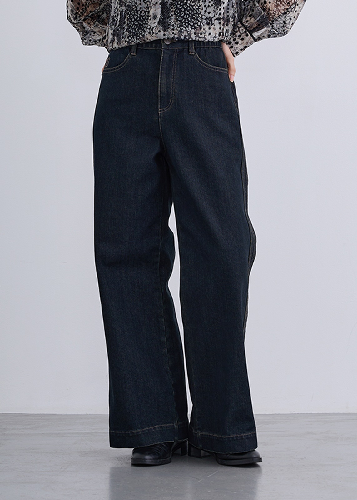 【KOOS】サイド ライン ステッチ デニム