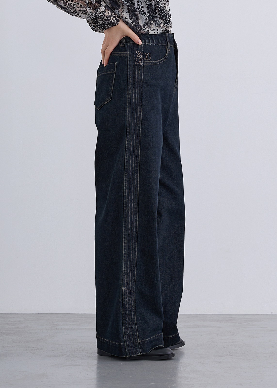 【KOOS】サイド ライン ステッチ デニム