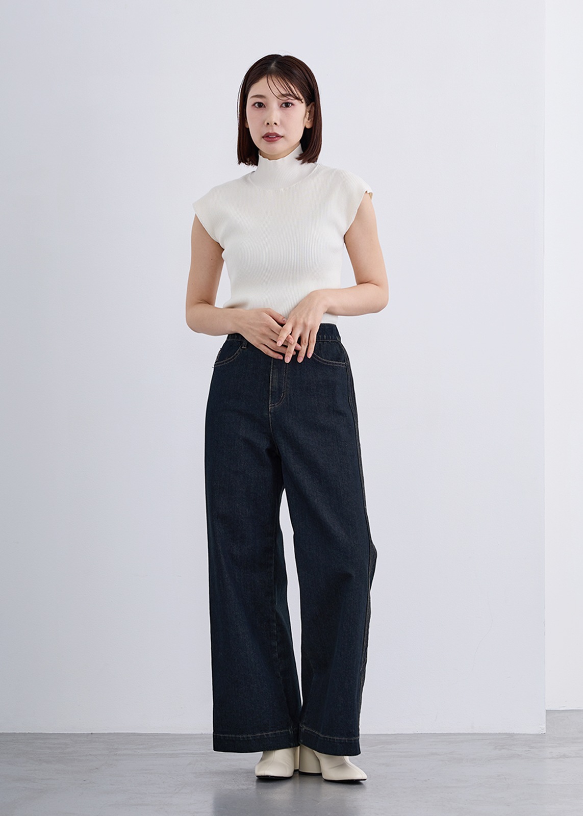 【KOOS】サイド ライン ステッチ デニム