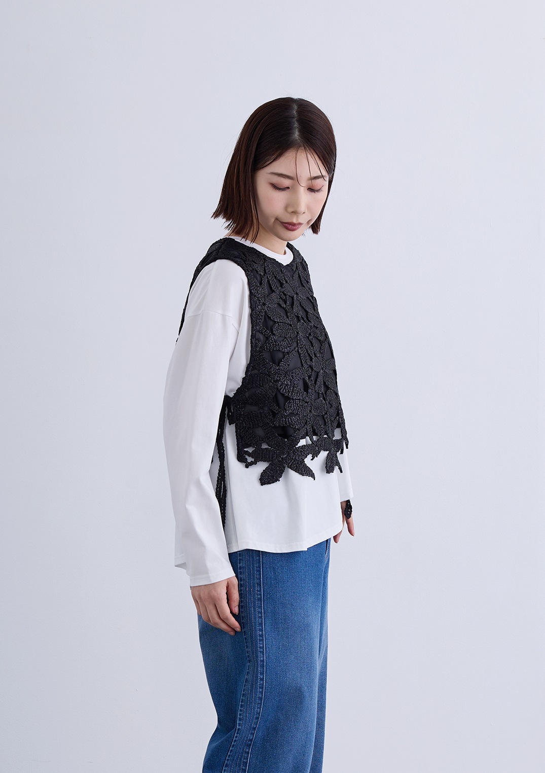 【KOOS】ボタニカル レース ビスチェ