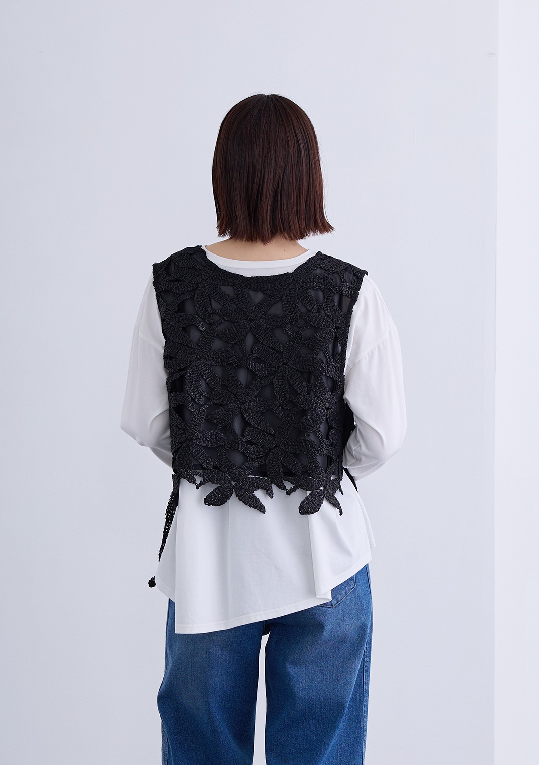 【KOOS】ボタニカル レース ビスチェ