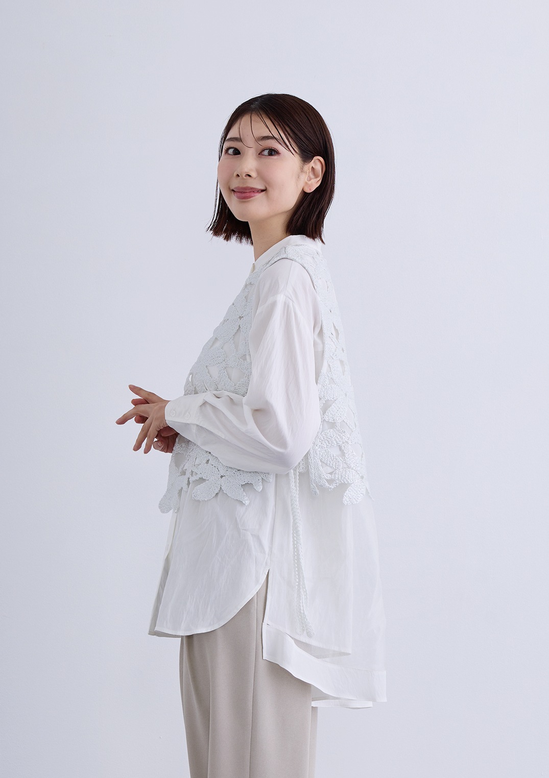 【KOOS】ボタニカル レース ビスチェ