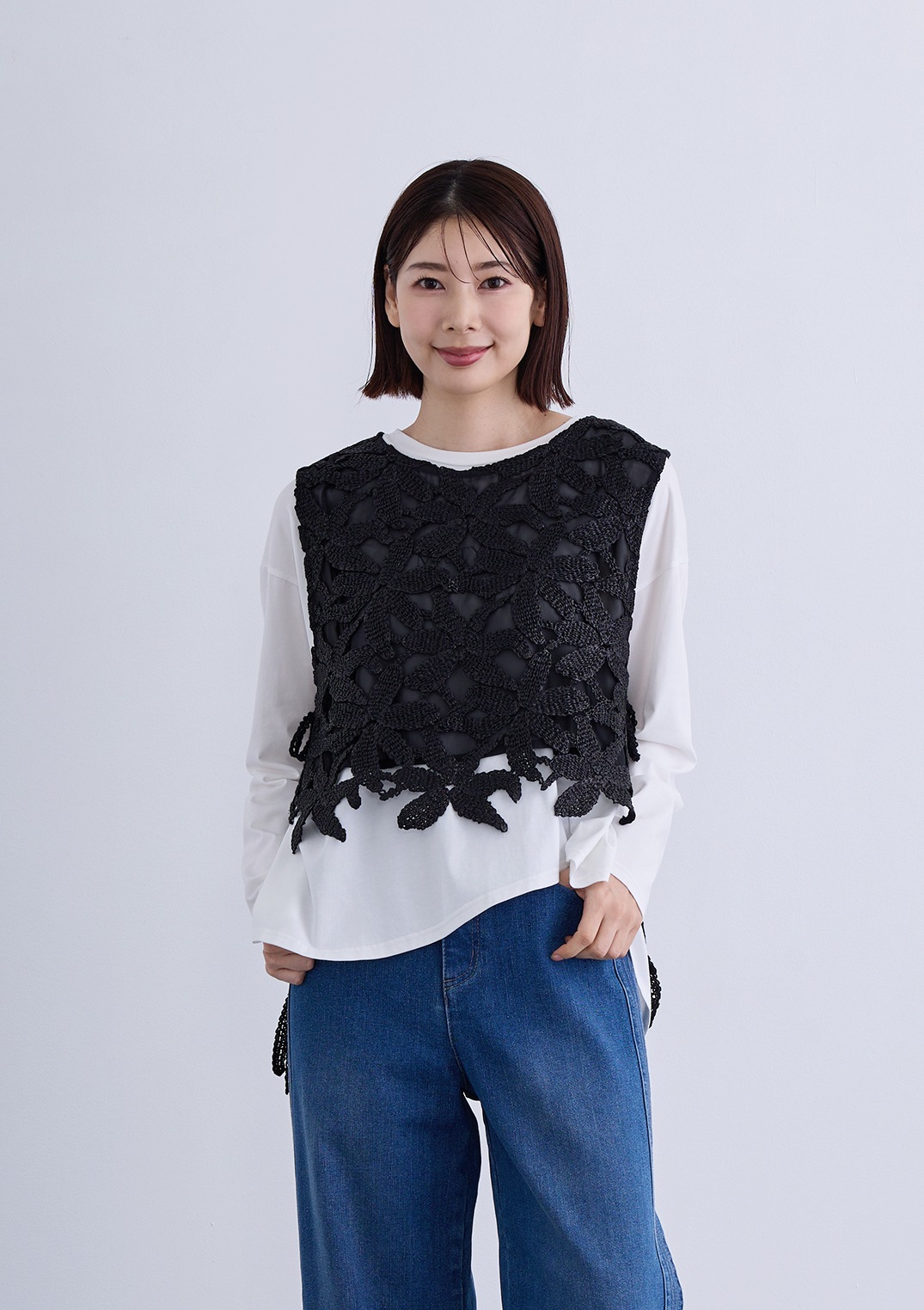 【KOOS】ボタニカル レース ビスチェ