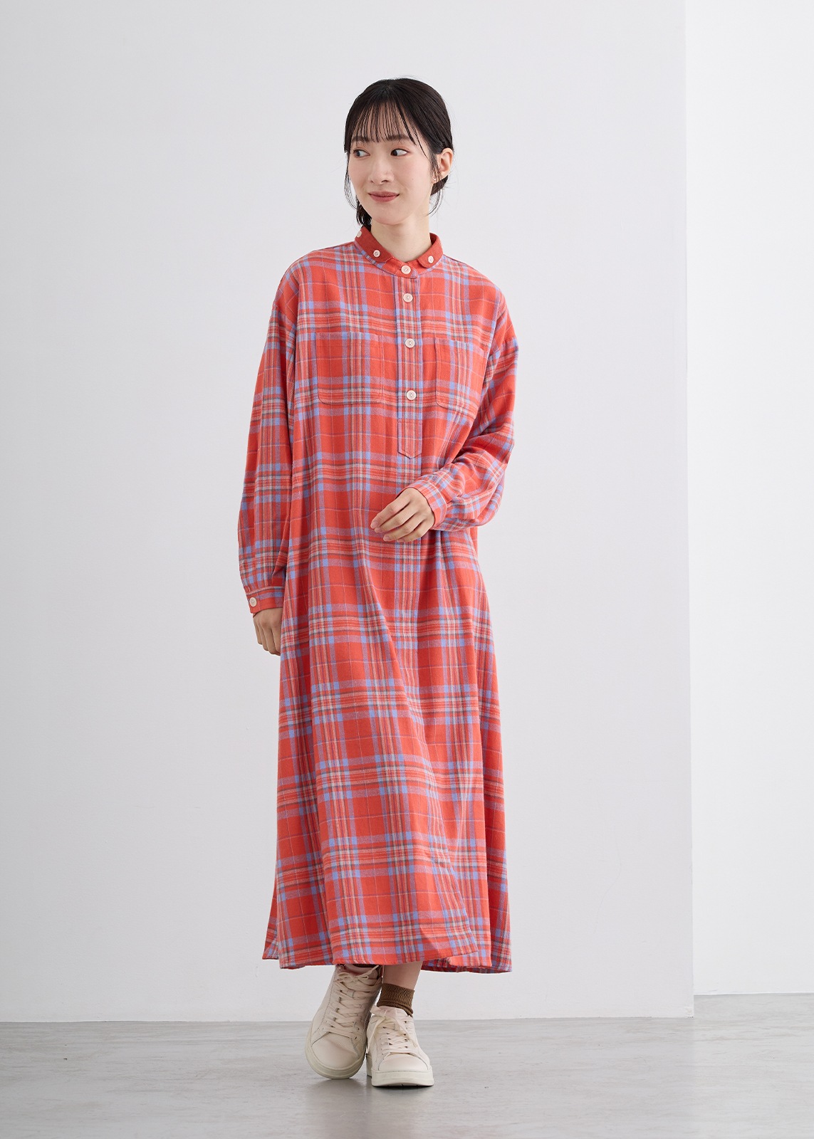 【LUISMARI】あったか チェックワンピース