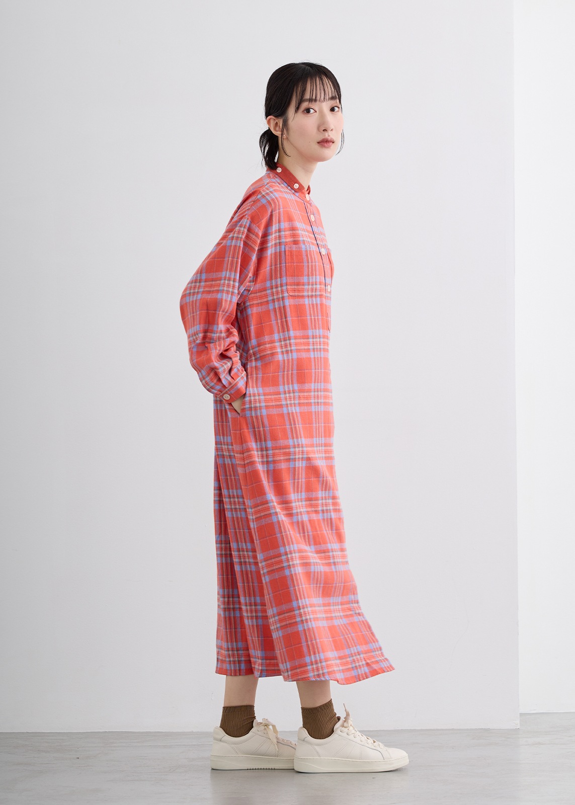 【LUISMARI】あったか チェックワンピース