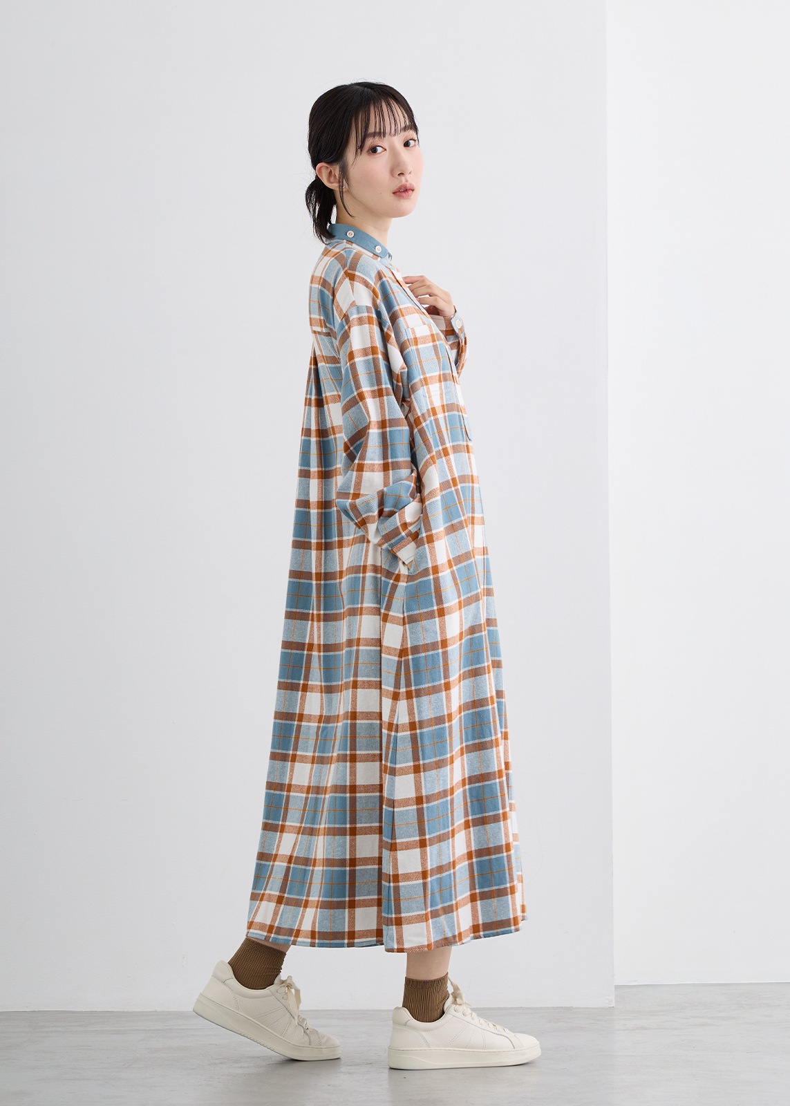 【LUISMARI】あったか チェックワンピース