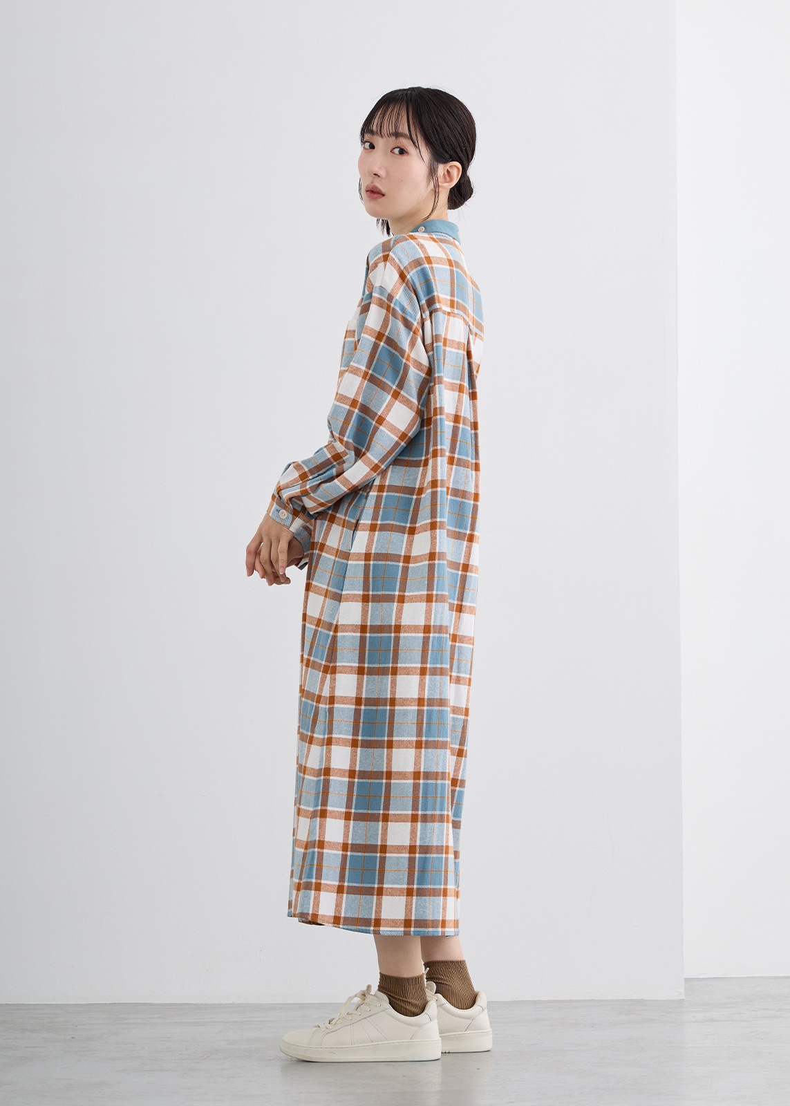 【LUISMARI】あったか チェックワンピース
