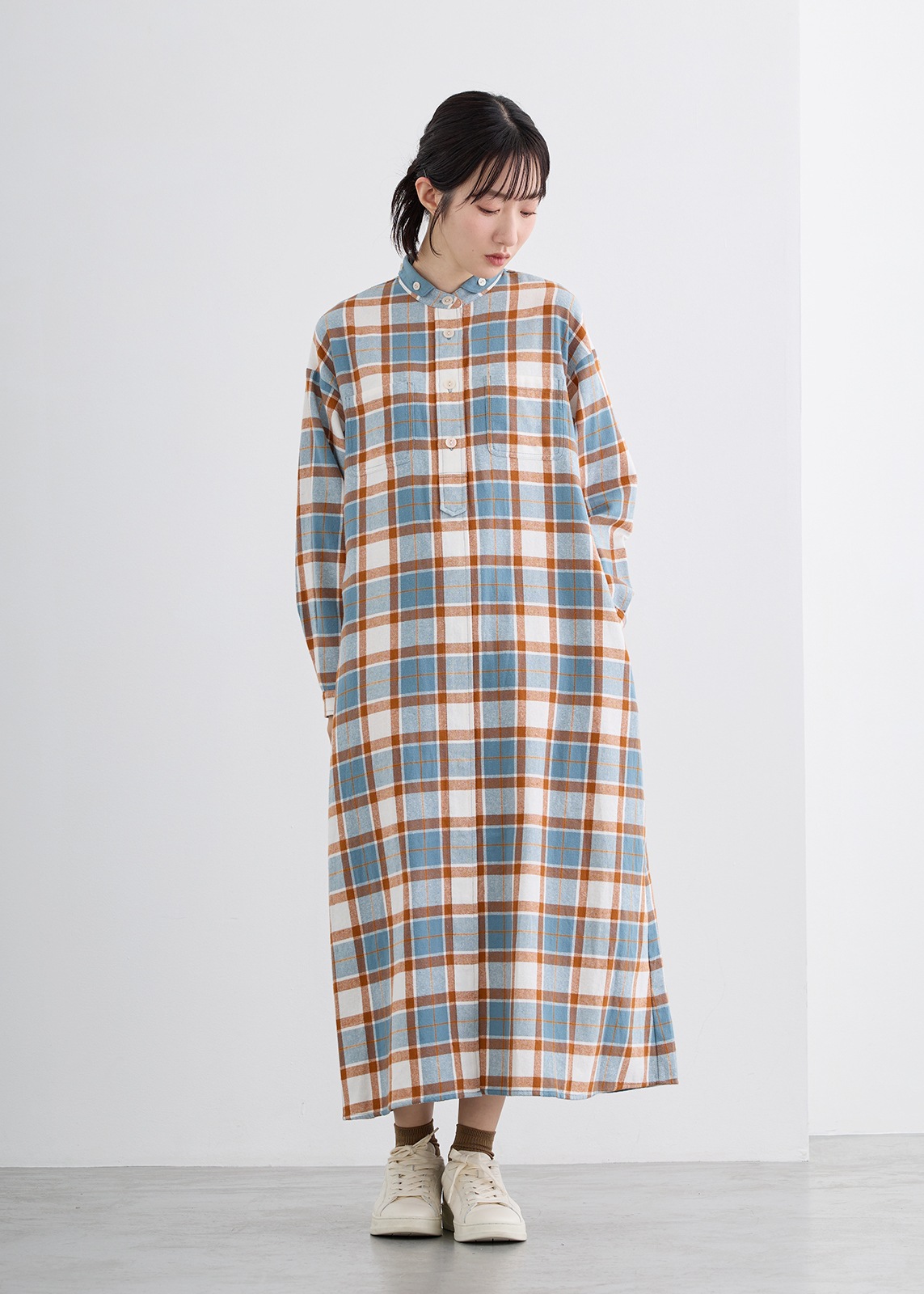 【LUISMARI】あったか チェックワンピース