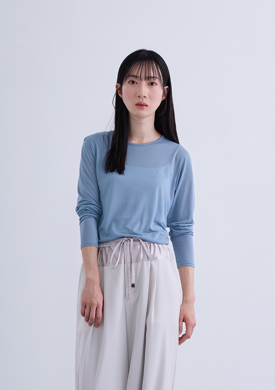 【neuf cent neuf】スキンフィット シアー トップ