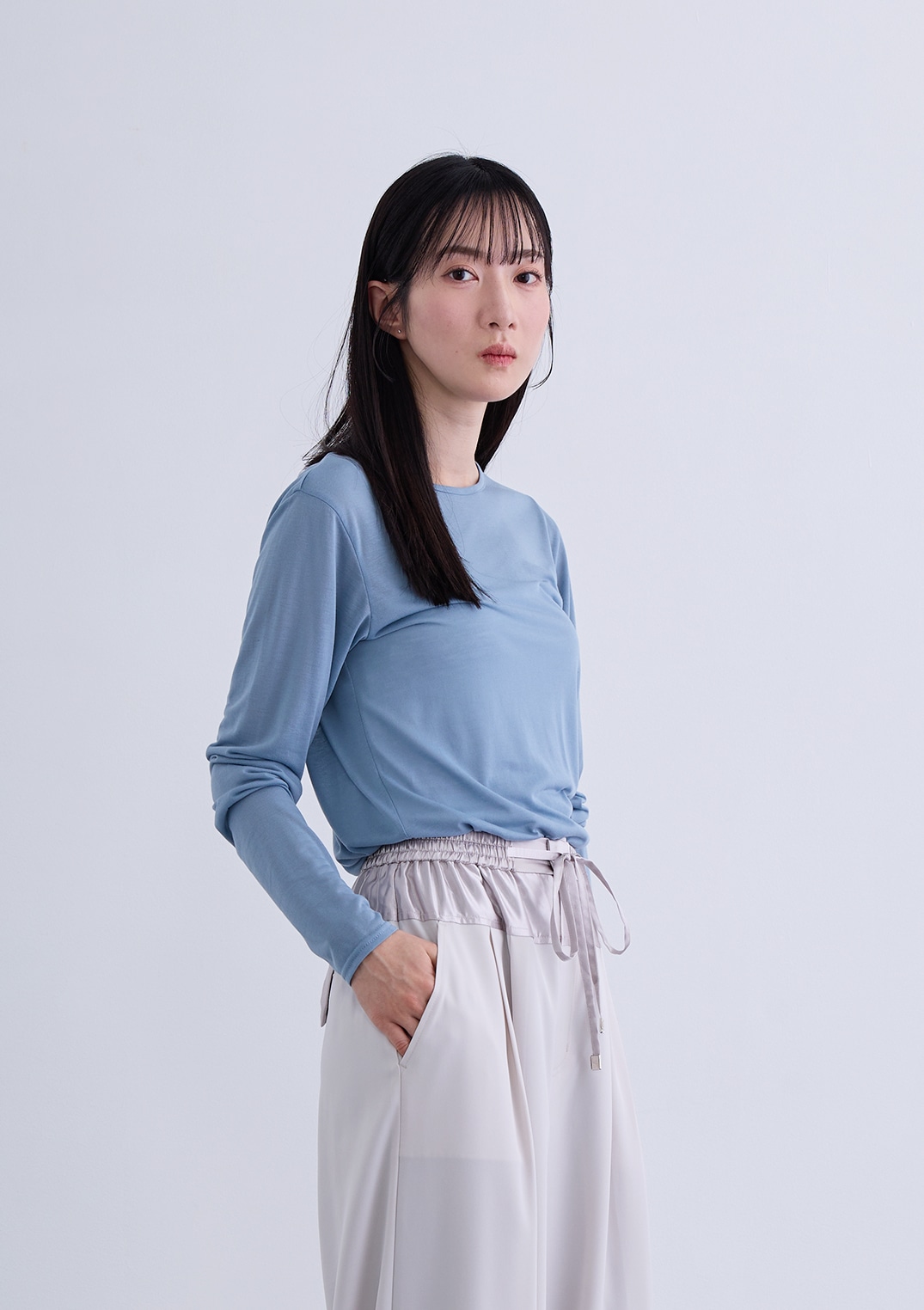 【neuf cent neuf】スキンフィット シアー トップ