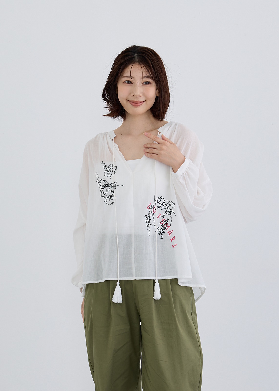 【LUISMARI】エンブロイダリー ブラウス