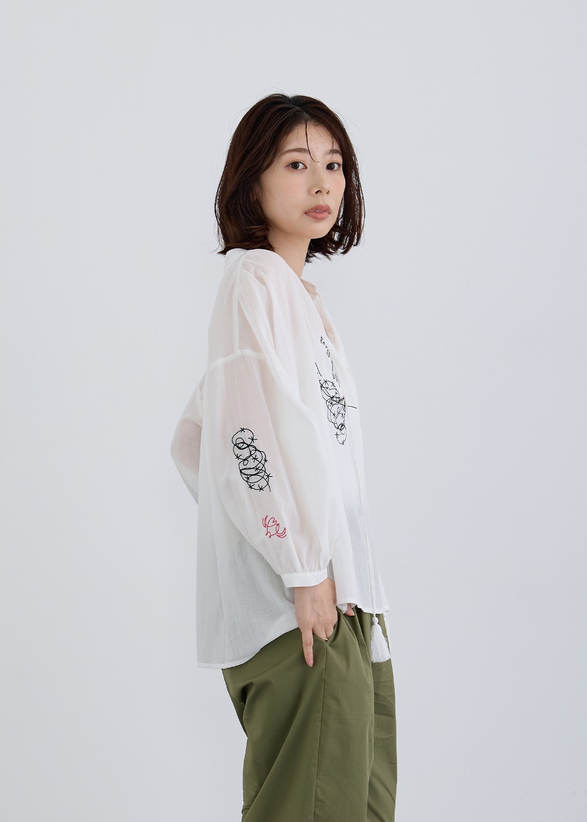 【LUISMARI】エンブロイダリー ブラウス