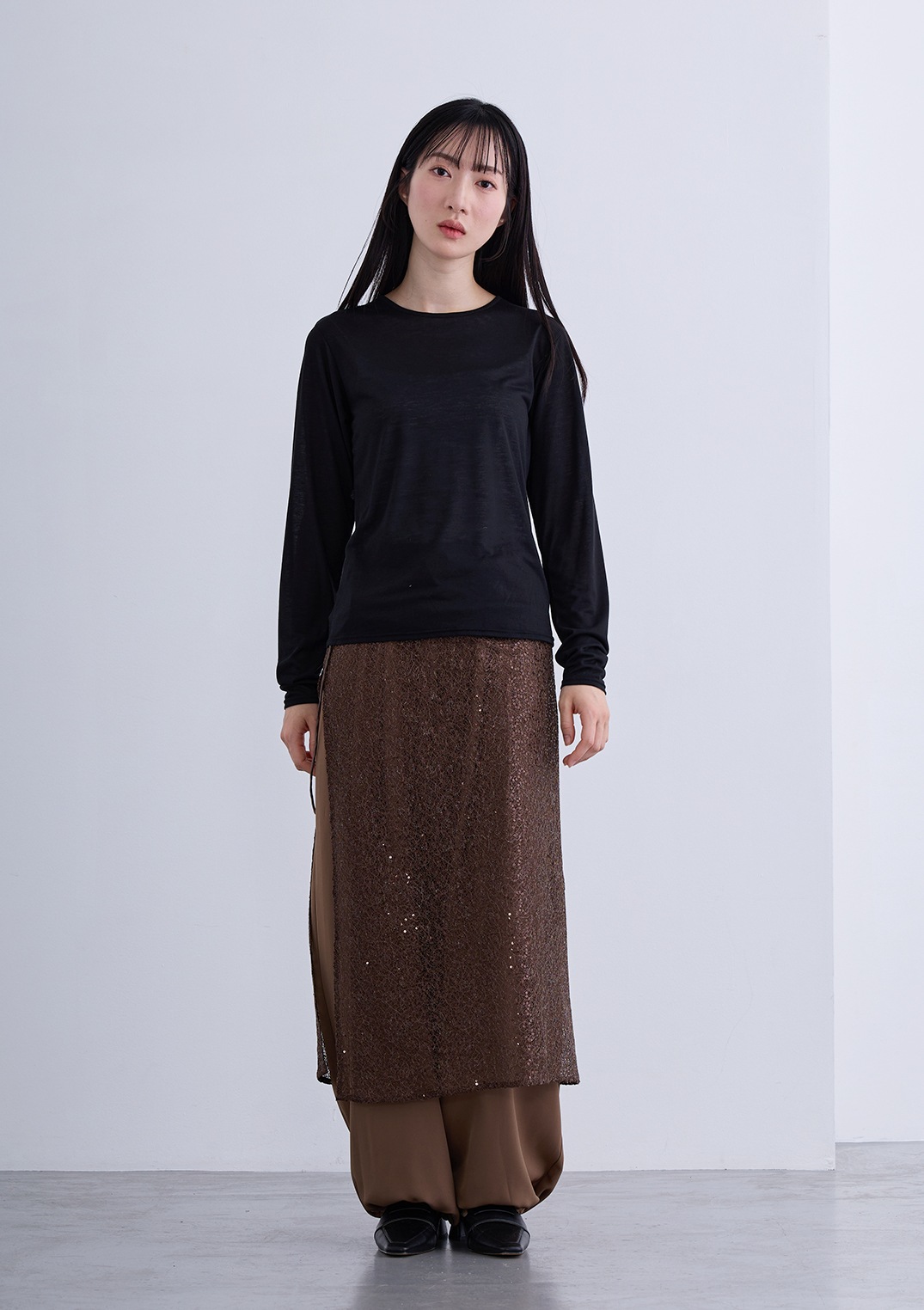 【neuf cent neuf】スパンコール レース キャミドレス