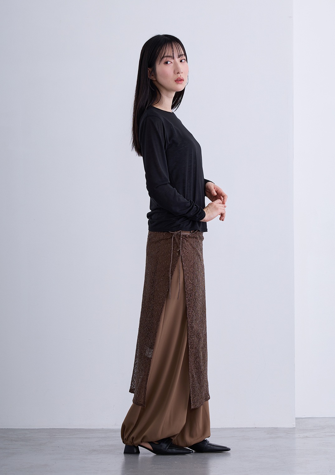 【neuf cent neuf】スパンコール レース キャミドレス