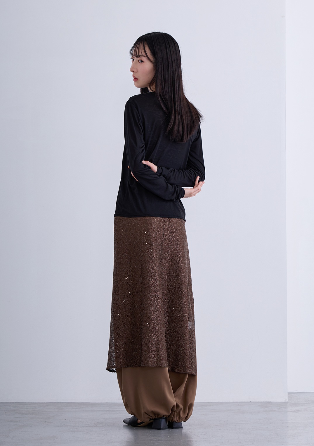 【neuf cent neuf】スパンコール レース キャミドレス