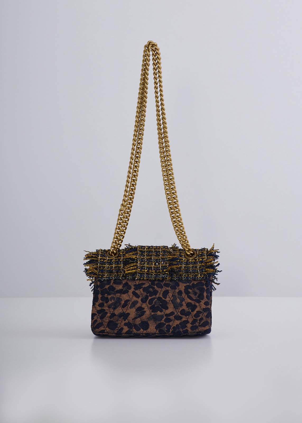 【PLUS an】ラメレオパードポーチ