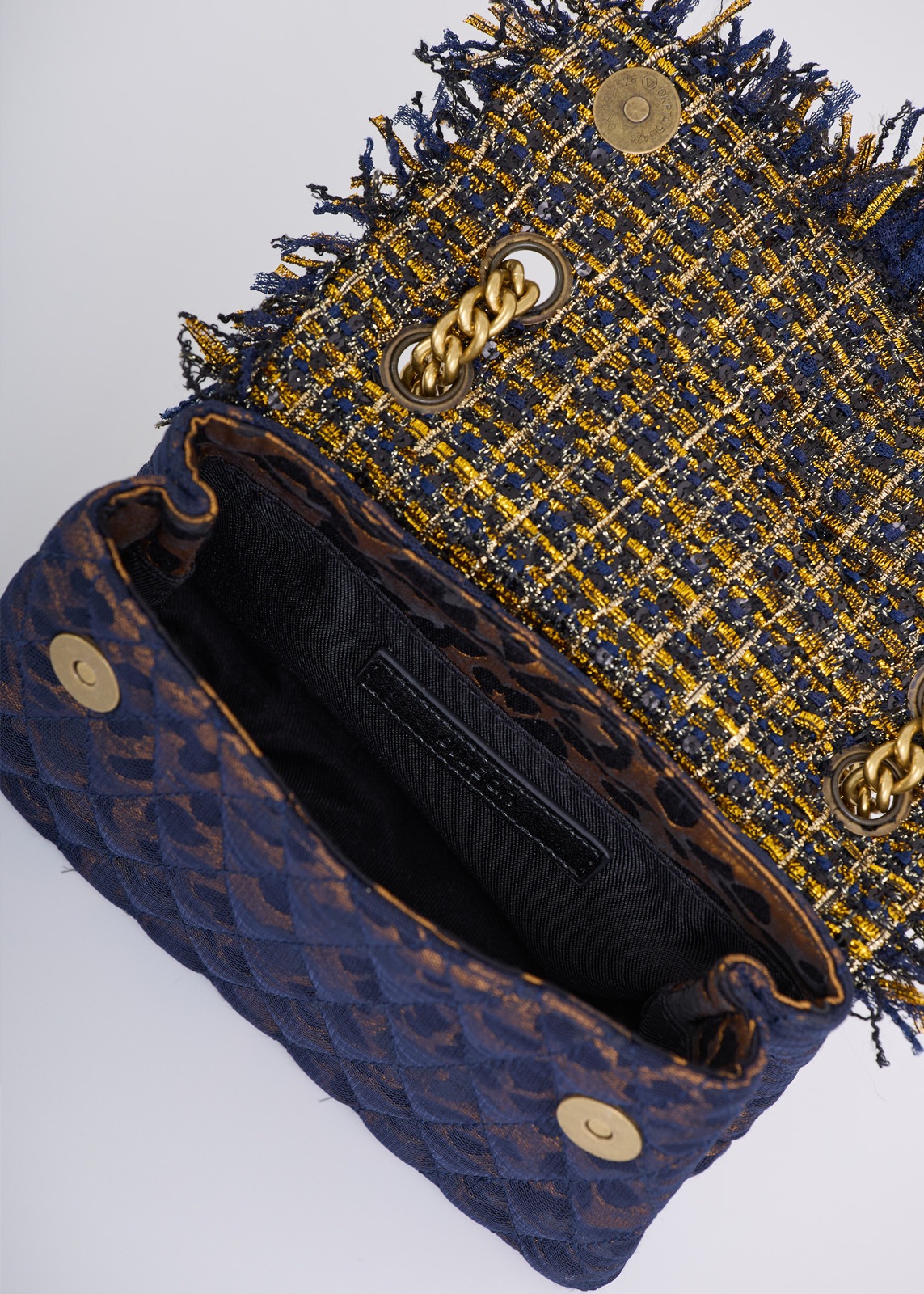 【PLUS an】ラメレオパードポーチ