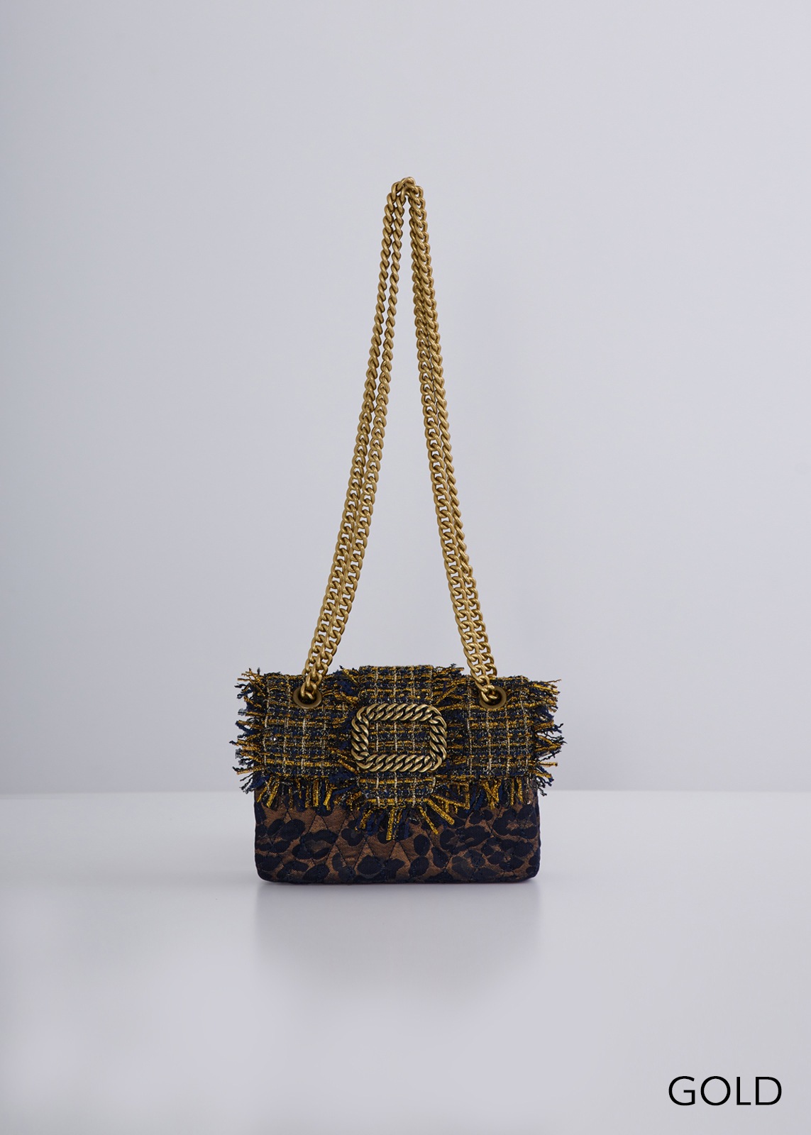 美品　kapital ゴールド　レオパード　ミニ　ウエストポーチ　19×8.5 美品kapital ゴールドレオパードミニウエストポーチ19×8.5