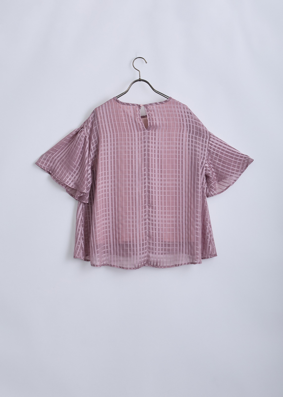 【COSPANI】チェック シフォン ブラウス